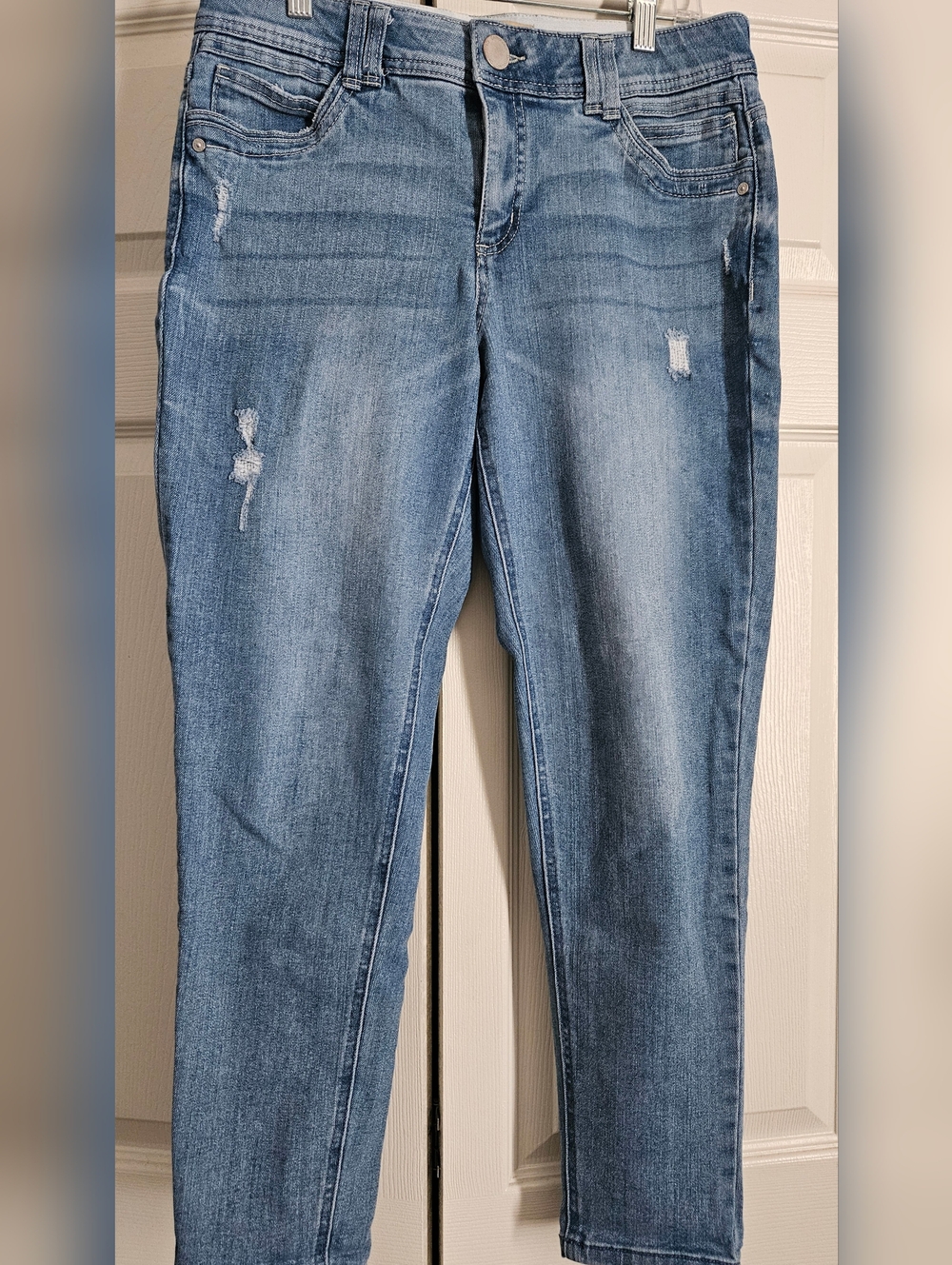 Democracy Medium Wash Skinny Jeans with Light Distressing